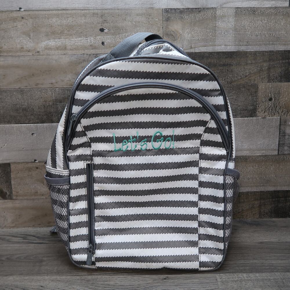 Thirty-One Gray White Backpack Lets Go